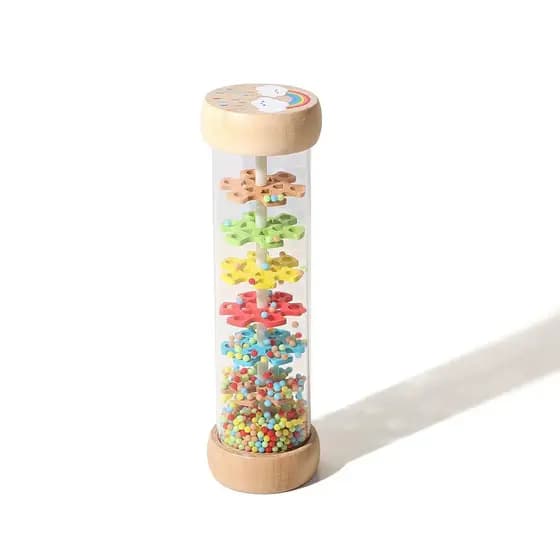 Bastão De Chuva , Brinquedos Montessori Adequados Para Crianças De 6 A 12 Meses , Chocalho Sensorial De Madeira Bebês De