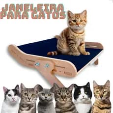 Cama Janeleira para Gatos Felizes E Seguros Suporta até 25kg