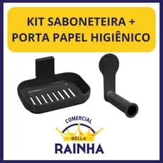 Kit Saboneteira Porta Papel Higiênico Dupla Face