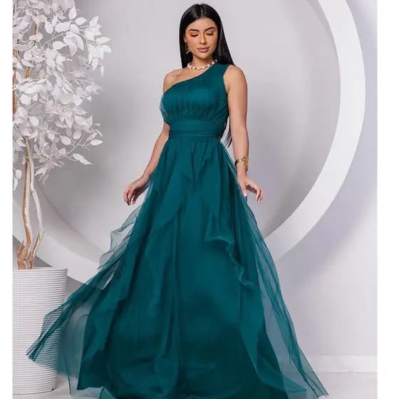 Vestido Cascata para Festas, Casamentos, Madrinhas, Convidadas, Aniversários e Formaturas.