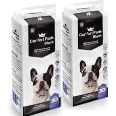 Kit Com 2 Pacotes De Tapete Higiênico Para Pets Confort Pads Black 80x60cm 60 Unidades