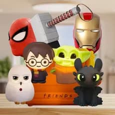 Luminária Decorativa de Personagens Famosos – Lâmpada Inclusa – Liga na Tomada