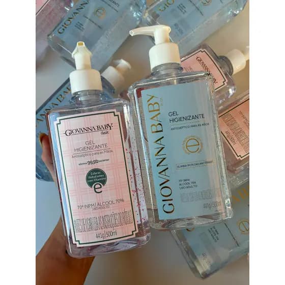 Kit Álcool em Gel Higienizante Giovana Baby Classic 500ml
