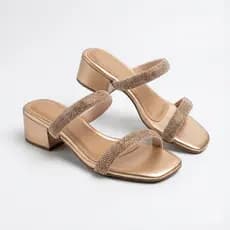 Sandália Feminina Rasteirinha Alça Brilhosa Linha premium Luxo Elegante, Envio Rápido