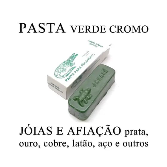 Massa Verde Polimento E Afiação 145g Original Jacaré Ourives Massa de polir e tirar riscos