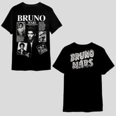 Camiseta 100% Algodão Festival Turnê 2024 Bruno Mars