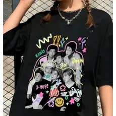 Camiseta Integrantes Bts Moda Music Novo!Top!