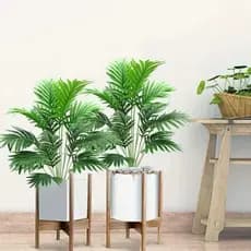 KIT1/2  110CM  24Folhas Planta Artificial Palmeira Areca Real Toque Sem vaso