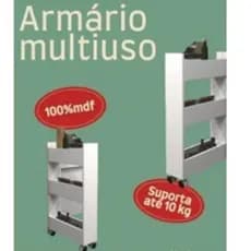 Armário Multiuso MDF  80 cm/Repartições Organizador Lavanderia e cozinha