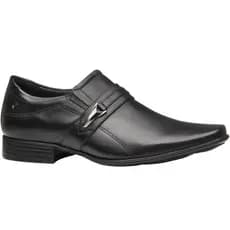 Sapato Social Masculino Pegada de  Couro sem Cadarço com Detalha Ref:.124608-04