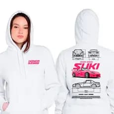 Moletom Casaco De Frio Flanelado Carro Corrida Luxo S2000 Suki Super Esportivo Algodao Premium 30.1