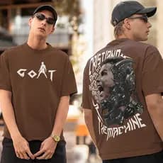 Camiseta Cristiano Ronaldo CR7 Goat A Máquina Camisa Jogador De Futebol Em Algodão Premium Fio 30.1