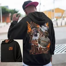 Moletom Vinicius Júnior Fogo Nos Racistas Blusa De Frio Bootleg Vini Júnior Casaco Com Capuz