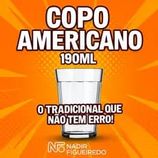 Kit 24 ou 12 Copos Americano Nadir 190ml Tradicional Multiuso Vidro Original Bares Restaurantes Casa