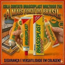 Cola Sapateiro Brascoplast 75g Original Sem Tolueno | Extra Forte para Couro, MDF, Borracha e Madeira