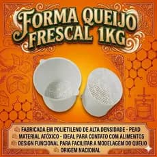 Forma para Queijo Frescal e Ricota | 1kg | Alta Qualidade