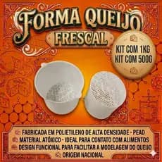 Kit 2 Formas para Queijo Frescal e Ricota | 500g + 1kg | Alta Qualidade