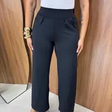 Calça Feminina flanelada peluciada por dentro para frio ideal para trabalho passeio combinaçoes com cropeds