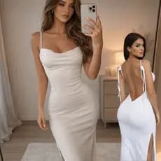 Vestido Feminino Longo Justo Elegante Casual Festa Tiras Regulavel Suplex Varias Cores