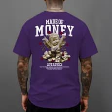 Camiseta Masculina Angel Made Money Camisa Manfinity 100% Algodão Plus Size