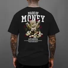 Camiseta Masculina Angel Made Money Camisa Manfinity 100% Algodão