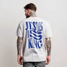 Camiseta T-Shirt Masculina JESUS IS KING Camisa 100% Algodão