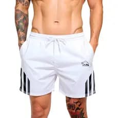 Short Urso Faixa Bermuda Masculina - Design Esportivo Ideal para Academia, Skate