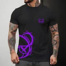 Camiseta Masculina Urso Grafite Street Wear Camisa 100% Algodão 30.1 Penteado