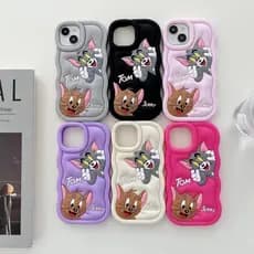 Capinha iphone 11/12/13/14/15 Pro max,Capinha 3d de silicone,Capa de telefone de silicone, várias cores disponíveis, Tom E Jerry,Aplicável iPhone 11,12,13,14,15,11PM,12PM,13PM,14PM,15PM