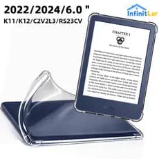 Capa em TPU Flexível com Tecnologia Airbag para Kindle 2024, 2022, K11, K12, 6.0" - Transparente