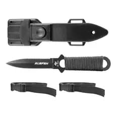 Faca De Mergulho Albatroz Qs-m20a Com Cinto Duplo E Bainha Cor Preto