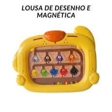 Lousa Magnética Infantil Educativa de Desenho Apagável com Caneta Brinquedo Criativo