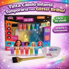 Kit Mechas Cabelo Coloridas Chapinha Infantil Divertido Colorido Presente Menina Criança Natal