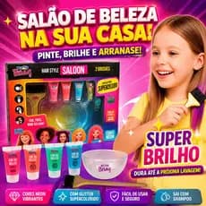 Kit Mechas Coloridas Chapinha Infantil Pinta Cabelo Colorido Presente Menina Sai com Água Criança