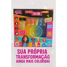 Brinquedo Infantil Kit Pintura De Cabelo Colorido Temporário Com Pincel e Apliques