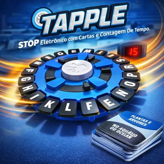 Jogo Tabuleiro Stop Eletrônico Tabble com Cartas Cronômetro 144 Categoria Brinquedo EducativoFamília