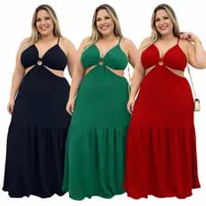 vestido longo de argola decotado duna premium ideal para festas lovi ideal para praia
