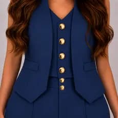 Conjunto pantalona y colete moderno e versátil, perfeito para quem ama se vestir bem com conforto e sofisticação!
