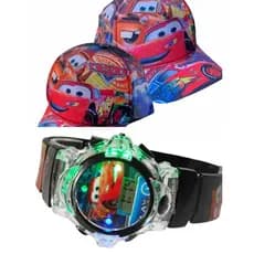 Bone  relogio digital e musical com led infantil do carros, qualidade para seu filho  brincar e se divertir