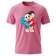 Camisa  infanto-juvenil e adulto unissex da Monica  , tecido leve e macio 100% algodão , confortável 30.1 .