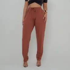 CALÇA FEMININA MALHA VISCOLAYCRA SOLTINHA COM BOLSO NA FRENTE