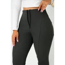 Linda calça feminina Flare Malha Pop com zíper forrado/várias cores