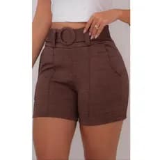 SHORTS FEMININO JACKAR LINHO MESCLADOS COM ELASTANO