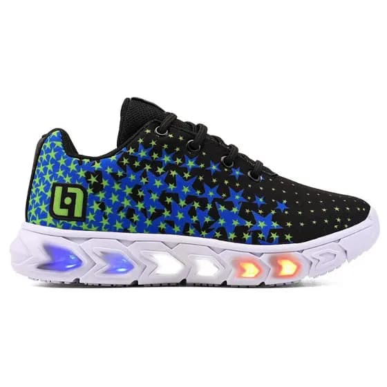 Tênis Infantil LED Menino Casual Com Luz Colorida