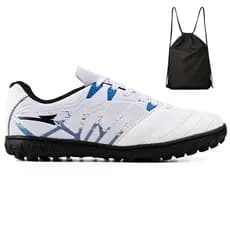 Kit Chuteira Futebol Profissional Masculina de Couro Society + Bag