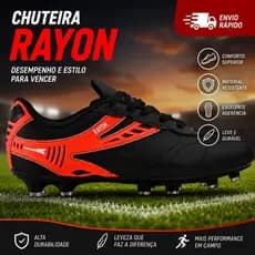Chuteira em Couro 100% Legitimo Campo Trava - Resistente Costurada - Original R416-03 Imperdível
