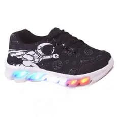 Tenis de Led Infantil Meninos Astronauta Calce Facil Confortavel