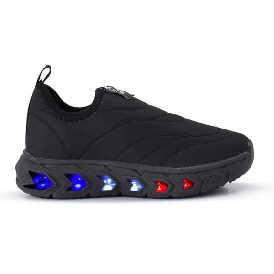 Tenis Infantil de Led Menino Calce Fácil Preto