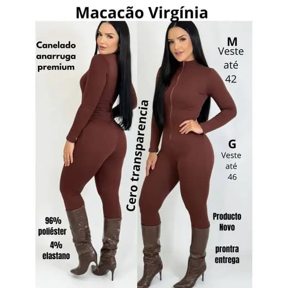 macacão feminino  elegante longo  Virginia