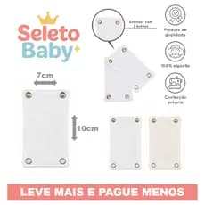 Extensor de Body Bebê 100% Algodão 2 Botões – Kit 3 ou 6 Unidades
